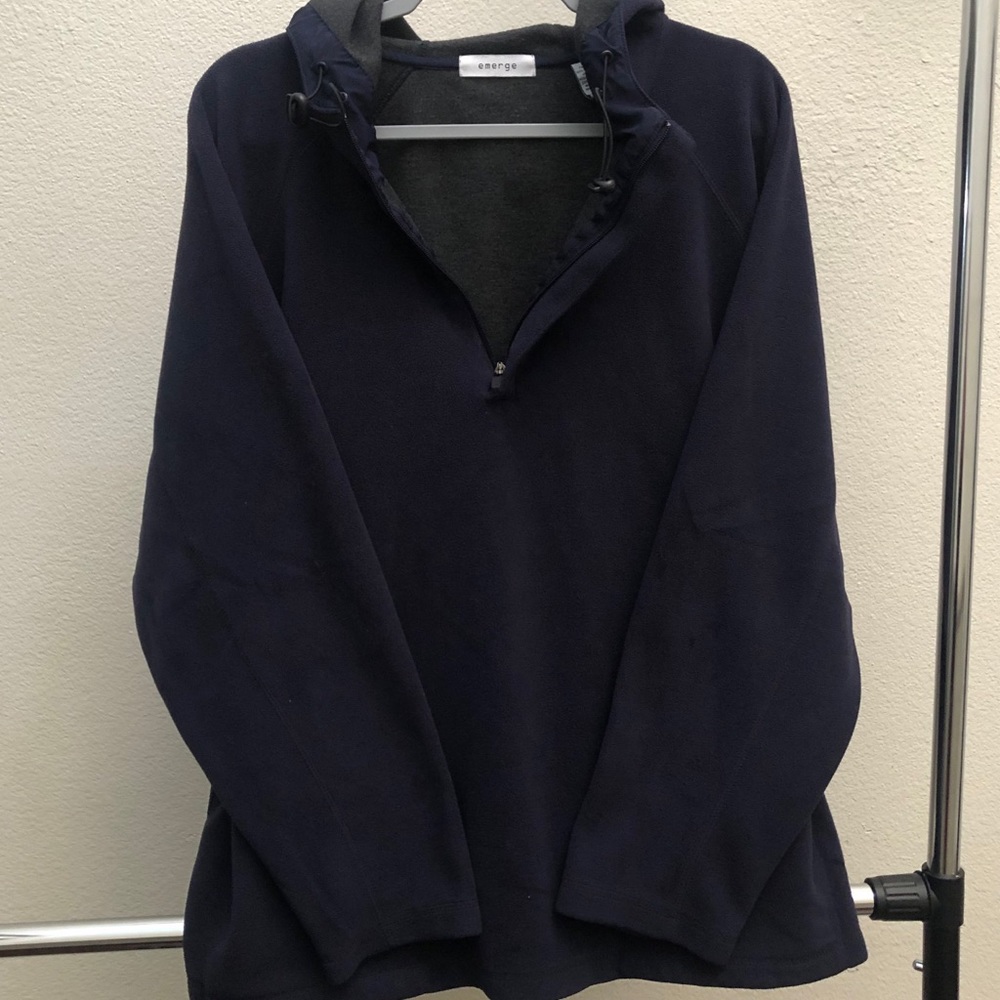 [Emerge] Dark Navy Fleece Sweater